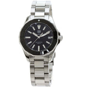 Tag Heuer Aquaracer Quartz Black Dial Silver Steel Strap Watch for Women - WAY131K.BA0748