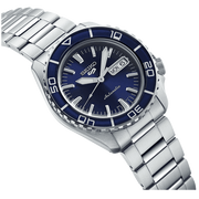 Seiko 5 Sports Automatic Blue Dial Silver Steel Strap Watch for Men - SRPK97K1
