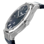 Salvatore Ferragamo F-80 Classic Blue Dial Blue Leather Strap Watch for Men - SFDT00719