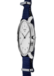 Tissot T Classic Everytime Large White Dial Blue NATO Strap Watch For Men - T109.610.17.037.00