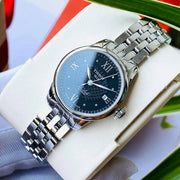 Tissot Le Locle Automatic Lady Black Dial Silver Steel Strap Watch For Women - T41.1.183.56