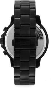 Tommy Hilfiger London Chronograph Black Dial Black Steel Strap Watch for Men - 1791529