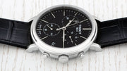 Tissot Carson Premium Chronograph Black Dial Black Leather Strap Watch For Men - T122.417.16.051.00
