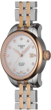 Tissot Le Locle Automatic Diamonds Mother of Pearl White Dial Two Tone Steel Strap Watch For Women - T006.207.22.116.00