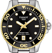 Tissot Seastar 1000 Black Dial Silver Steel Strap Watch For Men - T120.210.21.051.00