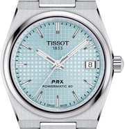 Tissot PRX Powermatic 80 Ice Blue Dial Silver Steel Strap Watch for Men - T137.207.11.351.00