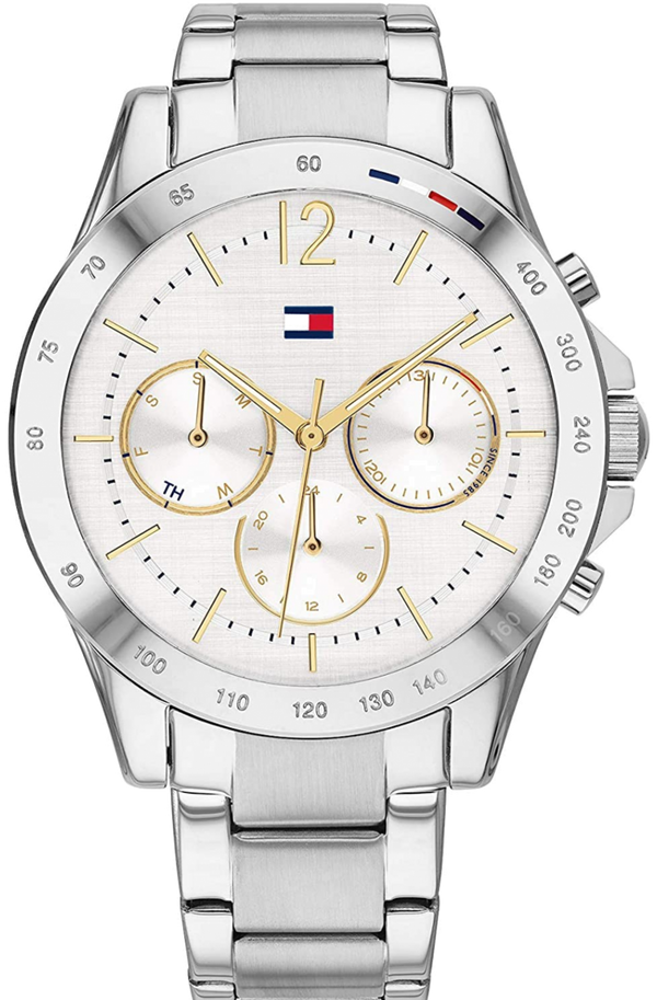 Tommy Hilfiger Haven Multifunction Chronograph White Dial Silver Steel Strap Watch For Women - 1782194