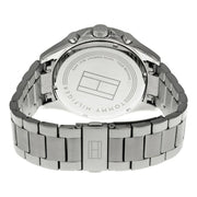 Tommy Hilfiger Luke Chronograph Black Dial Silver Steel Strap Watch for Men - 1791104