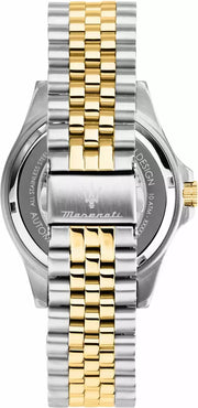 Maserati SFIDA Automatic Skeleton Black Dial Two Tone Steel Strap Watch For Men - R8823140010