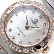 Omega Constellation Quartz Diamonds Mother of Pearl Dial Two Tone Steel Strap Watch for Women - 131.25.25.60.55.001