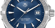 Tag Heuer Aquaracer Quartz Blue Dial Silver Steel Strap Watch for Men - WAY1112.BA0928
