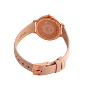 Emporio Armani Kappa White Mother of Pearl Dial Pink Leather Strap Watch For Women - AR2512
