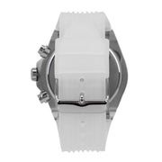 Guess Poseidon Chronograph Rainbow Dial White Silicone Strap Watch For Men - GW0425G4