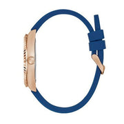 Guess Connoisseur Blue Dial Blue Silicone Strap Watch For Men - GW0335G2